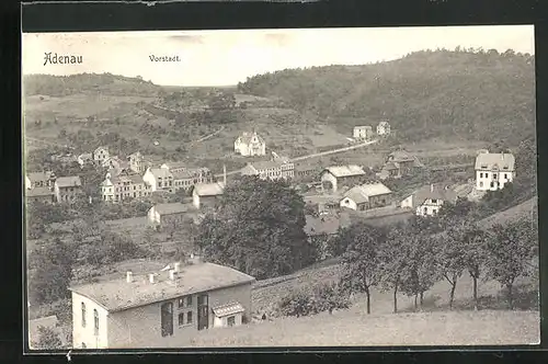 AK Adenau, Vorstadt aus der Vogelschau