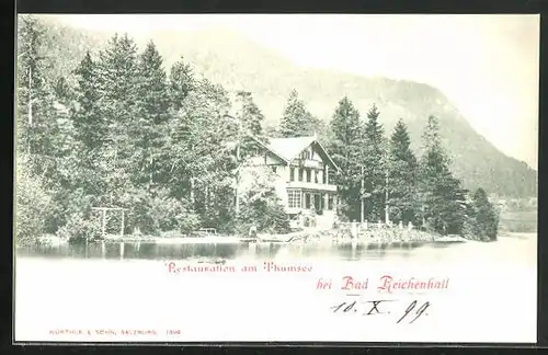 AK Bad Reichenhall, Restauration am Thumsee