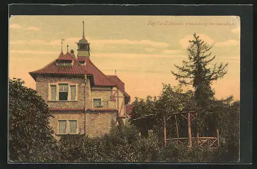 AK Teplitz Schönau / Teplice, Schlossberg, Restaurant