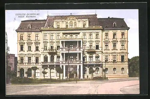 AK Teplitz Schönau / Teplice, Städtisches Kurhaus