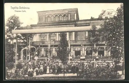 AK Teplitz Schönau / Teplice, Theater-Café