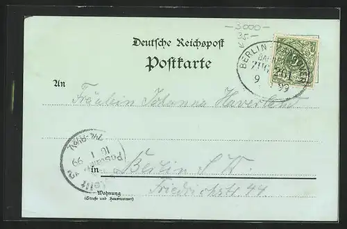 Mondschein-Lithographie Hannover, Grosse Fontaine, Schloss Herrenhausen, Herrenhauser-Allee