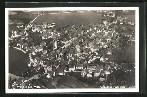 AK Windsbach / Mittelfranken, Totalansicht, orig. Fliegeraufnahme