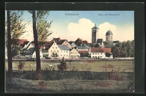 AK Windsbach, Blick auf die Stadt