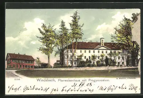 AK Windsbach, Pfarrwaisenhaus mit Progymnasium