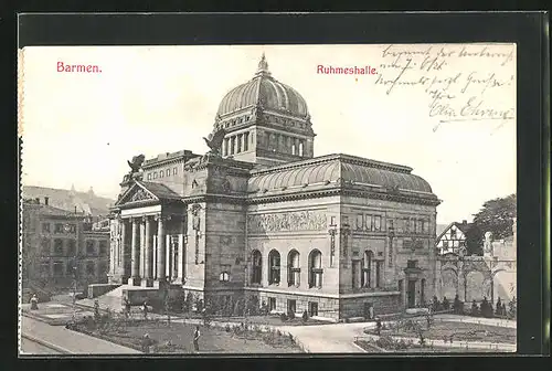 AK Barmen, Blick zur Ruhmeshalle