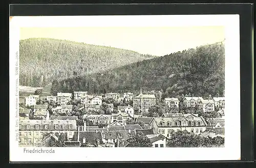 AK Friedrichroda, Ortsansicht aus der Vogelschau