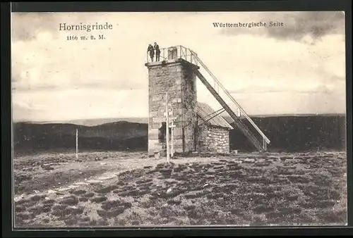 AK Hornisgrinde, Aussichtsturm von der Württembergischen Seite