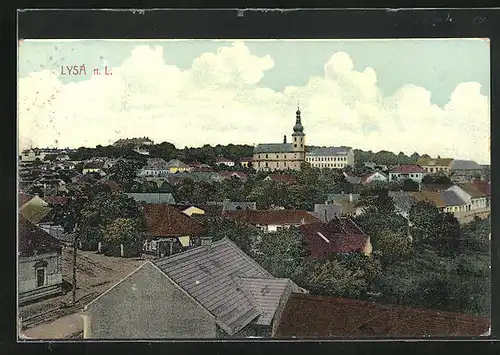AK Lissa / Lysa, Gesamtansicht aus der Vogelschau