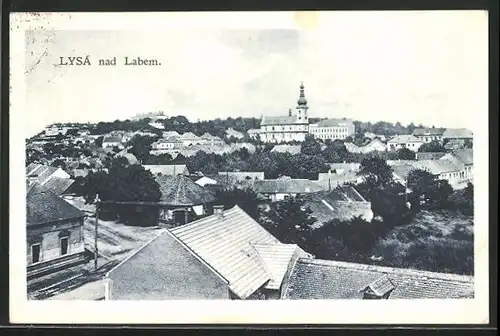 AK Lissa / Lysa, Gesamtansicht aus der Vogelschau
