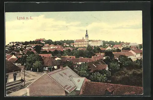 AK Lissa / Lysa, Gesamtansicht aus der Vogelschau