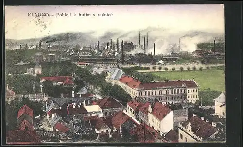 AK Kladno, Pohled k hutim s radnice