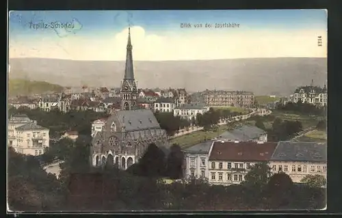 AK Teplitz Schönau / Teplice, Blick von der Josefshöhe