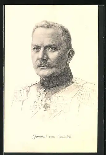 AK Porträt Heerführer General von Emmich