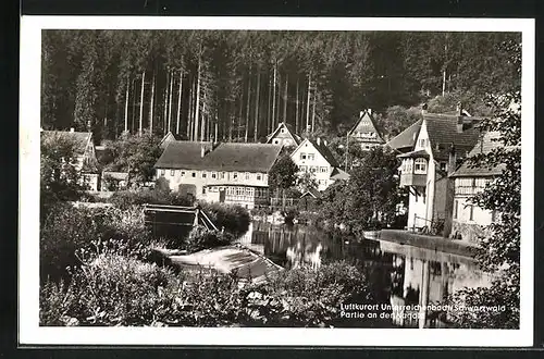 AK Unterreichenbach /Schwarzwald, Partie an der Nagold