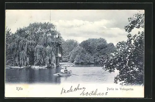 AK Köln am Rhein, Partie im Volksgarten