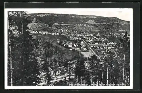 AK Bad Blankenburg / Thür., Blick vom Heinberg auf die Stadt