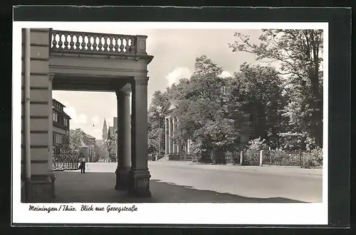 AK Meiningen / Thür., Blick zur Georgstrasse