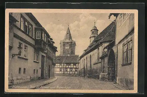 AK Mühlhausen i. Thür., St. Antonii und Rabenturm