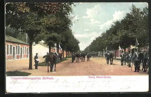 AK Zeithain, Truppenübungsplatz, König Albert-Strasse