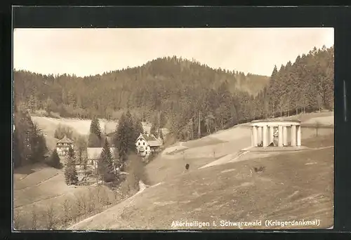AK Allerheiligen i. Schwarzwald, Kriegerdenkmal