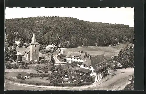 AK Marxzell, Ortspartie mit Gasthaus Marxzeller Mühle