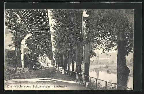 AK Elberfeld-Sonnborn, Schwebebahn, Landstrecke
