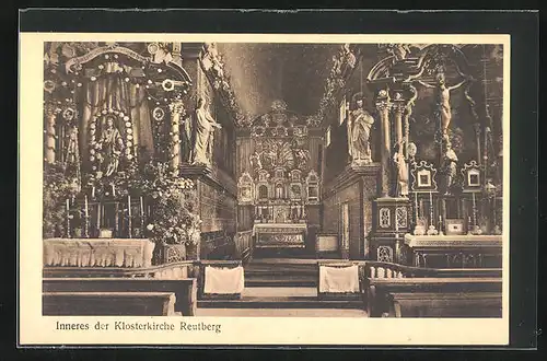 AK Reutberg, Klosterkirche, Innenansicht