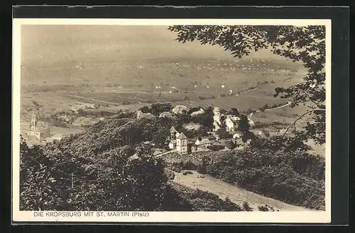 AK St. Martin / Pfalz, Blick zur Kropsburg