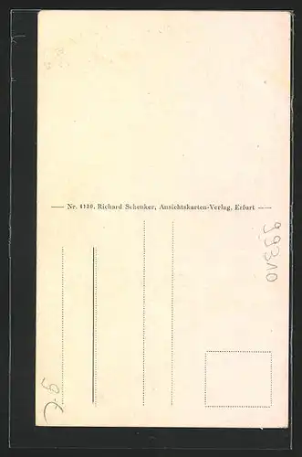 AK Haarhausen, Blick zur Wachsenburg, Graf von Gleichen mit seinen beiden Frauen