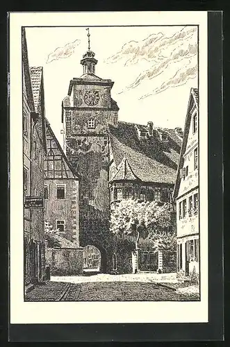 AK Rothenburg o. Tauber, Weisser Turm