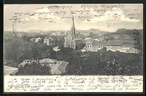 AK Teplitz Schönau / Teplice, Blick von der Stephanshöhe