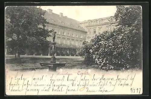 AK Teplitz Schönau / Teplice, Herrenhaus