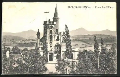 AK Teplitz Schönau / Teplice, Franz Josef-Warte