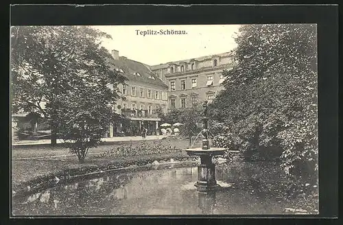 AK Teplitz Schönau / Teplice, Herrenhaus