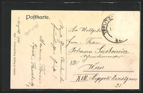 AK Teplitz Schönau / Teplice, Herrenhaus