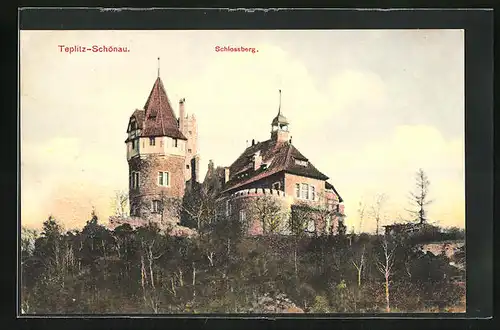 AK Teplitz Schönau / Teplice, Schlossberg