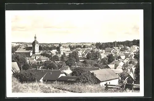 AK Schluckenau / Sluknov, Ortsansicht aus der Vogelschau