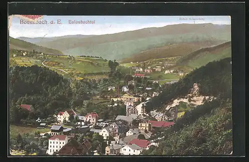 AK Tetschen-Bodenbach / Decin, Blick ins Eulaubachtal