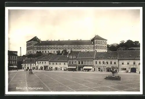 AK Bilin / Bilina, Marktplatz