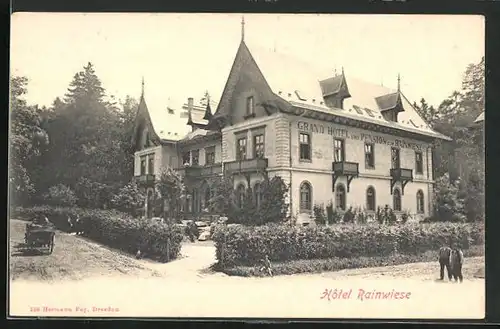 AK Tetschen-Bodenbach / Decin, Hotel Rainwiese