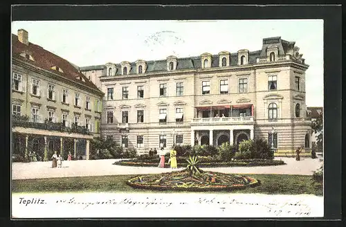 AK Teplitz Schönau / Teplice, Herrenhaus