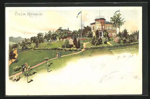 Lithographie Bamberg, Villa Remeis