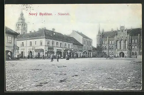 AK Nový Bydzov, Namesti, Marktplatz