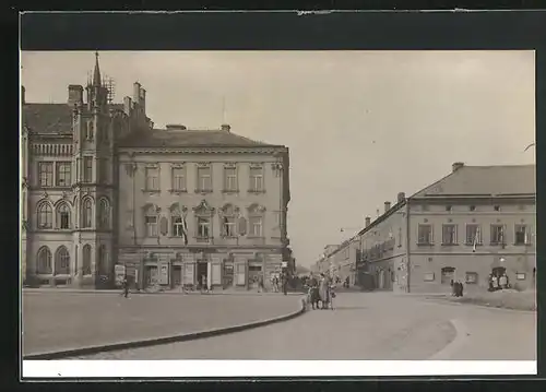 Foto-AK Nový Bydzov, Marktplatz