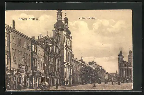 AK Königgrätz / Hradec Kralove, Velke namesti, Marktplatz