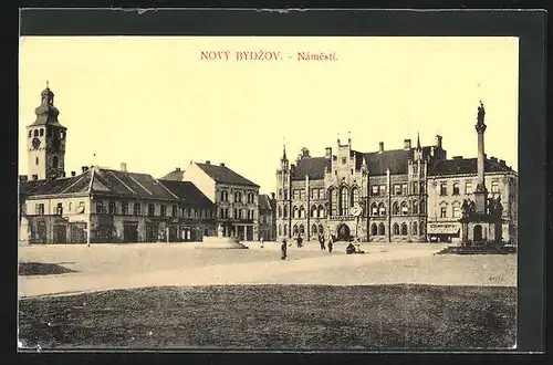 AK Nový Bydzov, Namesti, Marktplatz