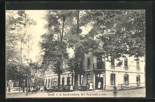 AK Neustadt /Orla, Gasthaus zur Sachsenburg