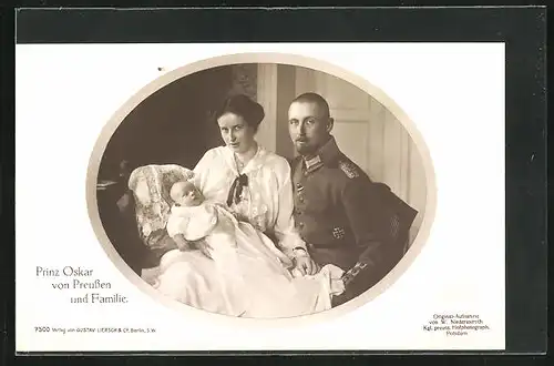 AK Prinz Oskar von Preussen und Familie