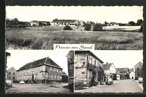 AK Neuses a. Sand, Gasthaus Lechner, Strassenpartie, Ortsansicht